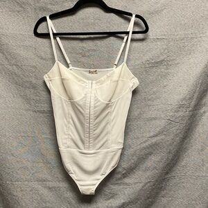Free People Cream Shapewear Bodysuit